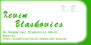 kevin blaskovics business card